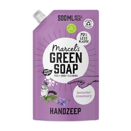 Marcel's Green Soap - Handzeep Navulverpakking Lavendel & Rozemarijn - Refill - Vegan - 500ml