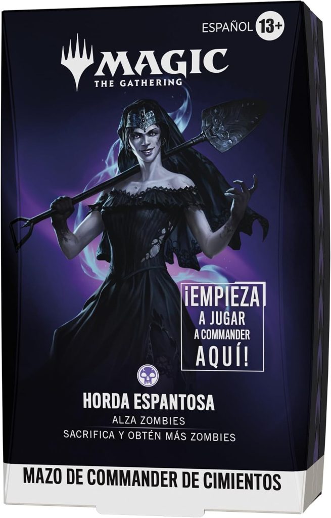 Mazo de Commander de Magic: The Gathering - Cimientos: Horda espantosa | Mazo de 100 Cartas y Accesorios (Versión en Español)