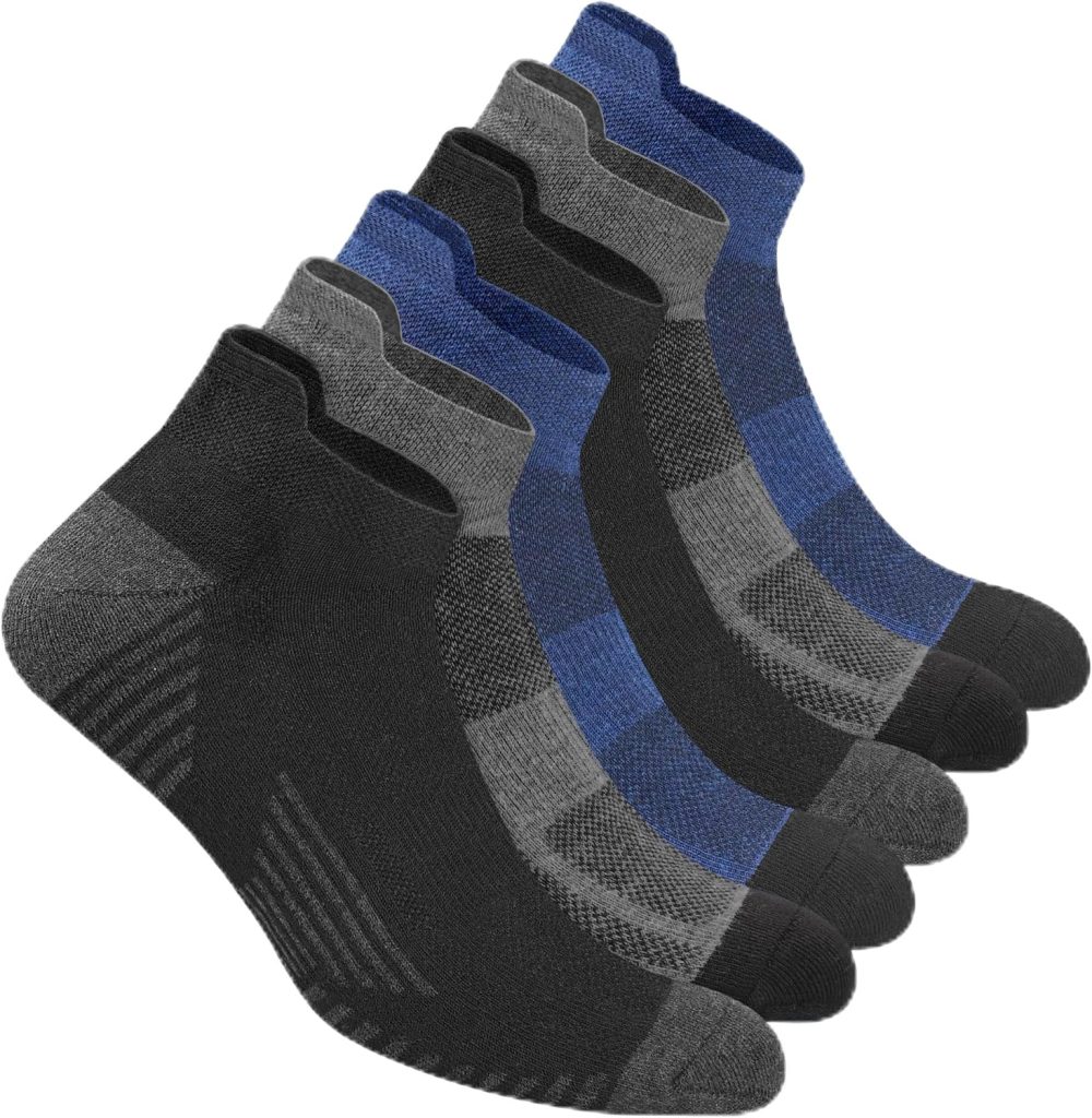 NAVYSPORT Chaussettes de Sport en Coton Homme et Femme | Chaussettes Hautes | Technologie DRI-WIK d’Évacuation de l’Humidité | Talon & Pointe Renforcés | Lot de 6 Paires (43-46, Noir)
