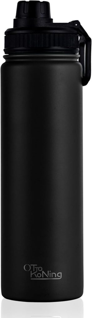 OTTO KONING Botella de Agua Acero Inoxidable 750ml Térmica Antigoteo | Doble pared aislada al vacío, tapón antigoteo 360°, acero inoxidable 304 libre de BPA, ideal gimnasio y oficina
