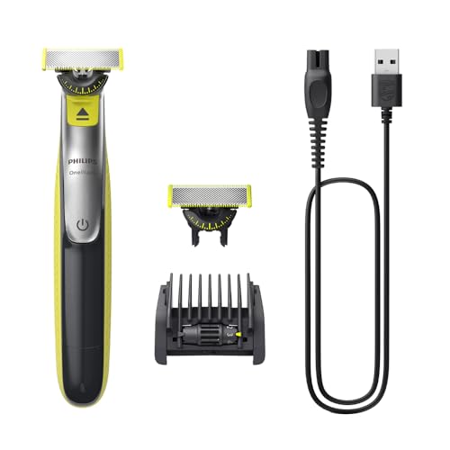 Philips OneBlade 360 - Maquinilla de Afeitar Híbrida, Barbero Eléctrico y Afeitadora, 2 Cuchillas 360, Peine-Guía Ajustable 5 en 1 (modelo QP2734/30)