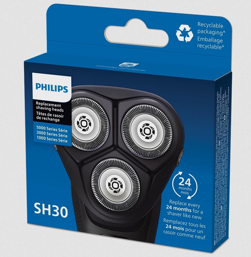 Philips Shaver 3000 Serie Scheerhoofden - ComfortCut-mesjes - Eenvoudig vervangbaar - Een scheerapparaat als nieuw - 3 stuks - SH30/50