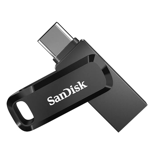 SANDISK Ultra Dual Drive GO 256 GB, USB-C & USB-A, tot 400 MB/s lezen | USB flashdrive, dubbele aansluitingen voor USB-C-smartphones, tablets & Mac, automatische back-up, zwart