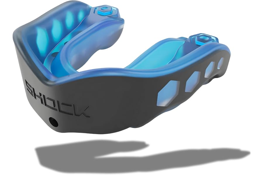 Shock Doctor Mouth Guard Sports, Hockey, Lacrosse, Baseball, Wrestling Moutguard, Gel Max Heavy Duty Protection & Custom Fit, Football Mouth Guard with Strap, Adult & Youth Mouthguard