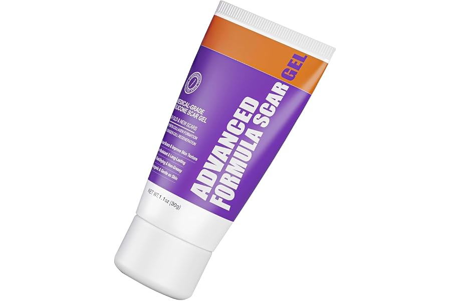 Silicone Scar Gel for Old and New Scars, Quick-Dry Scar Care for Face & Body, Helps Smooth, Soften & Flatten Raised Scars from C-Section, Burns, Acne & Surgery