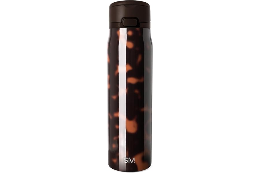 Simple Modern Water Bottle with Straw & Handle | 30oz | Tortoise | Mesa Loop Insulated Water Bottle for School, Sports, Travel | Leak Proof, Stainless Steel | Tortoise