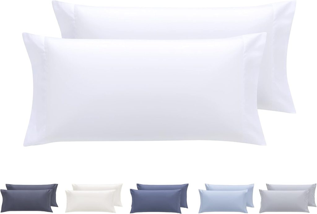 Todocama – Juego de 2 Fundas de Almohada, Microfibra Extra Suave, hipoalergénicas. Juego de 2-75x40 cm Blanco