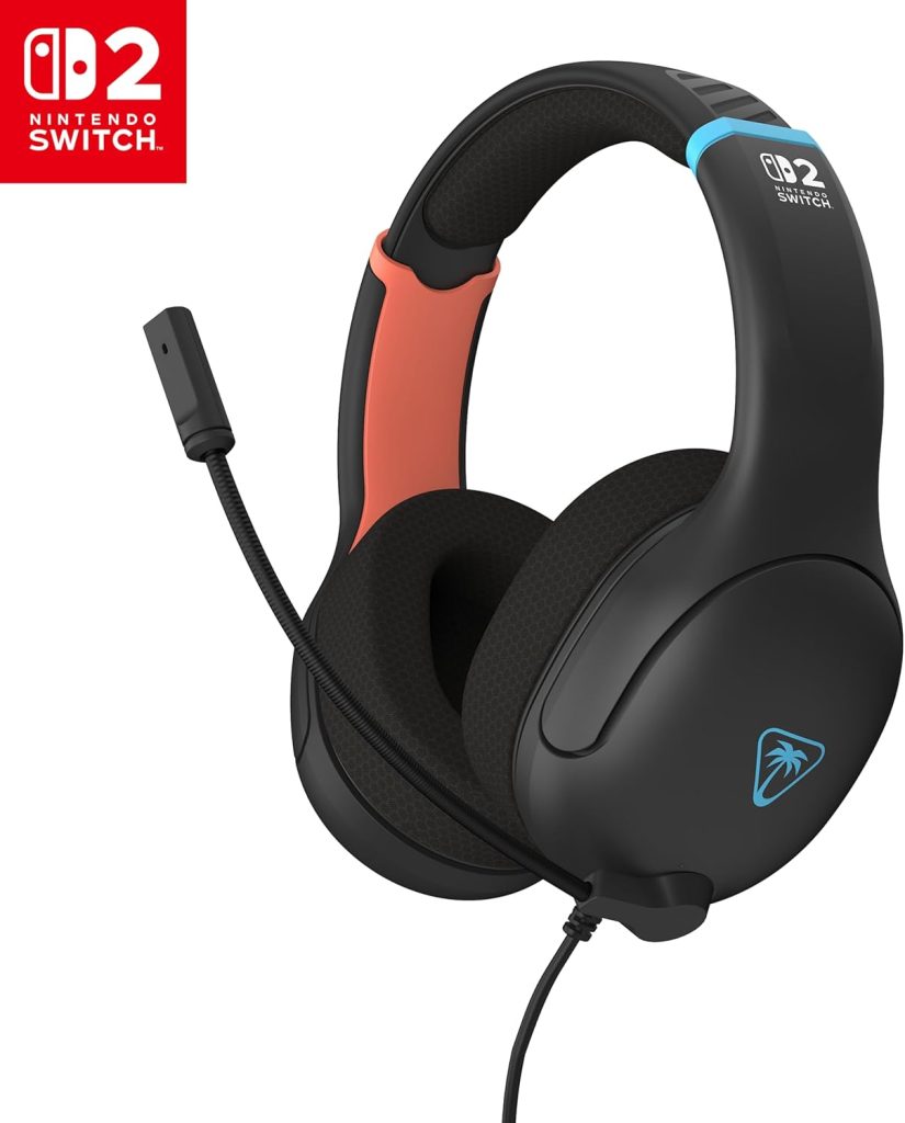 Turtle Beach Airlite Fit Auriculares con Cable para Juegos en Gris carbón - con Licencia Oficial para los Nintendo Switch 2