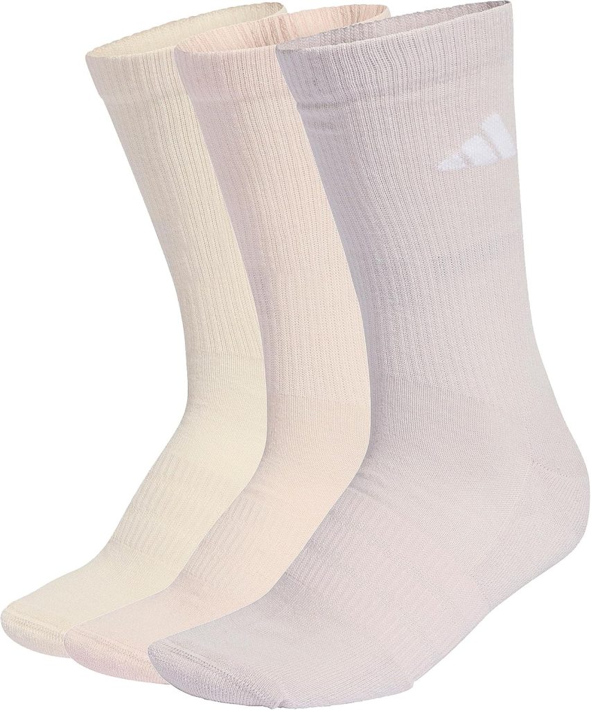adidas Mixte Cushioned Sportswear Crew Socks 3 Pair Pack, white/white/black, 42-45