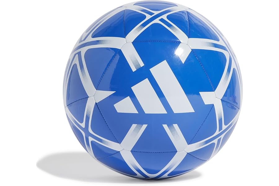 adidas Starlancer Club Soccer Ball | Sizes 3, 4, 5, Requires Inflation, 100% TPU, Butyl Bladder, For Recreational Use