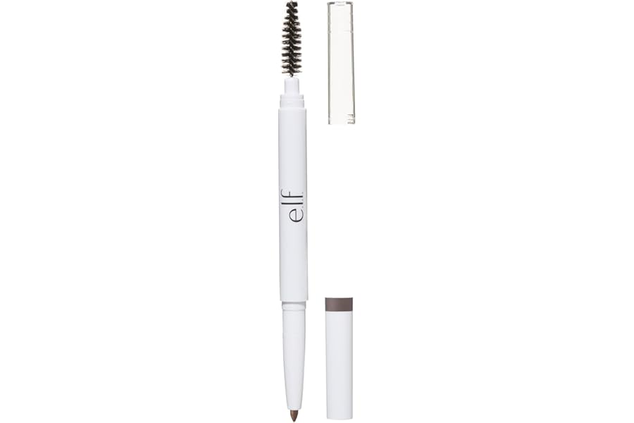 e.l.f. Instant Lift Brow Pencil, Dual-Sided, Neutral Brown | Retractable Precision-Tip Brow Pencil with Grooming Spoolie for Buildable Natural-Looking Color, Vegan & Cruelty-Free
