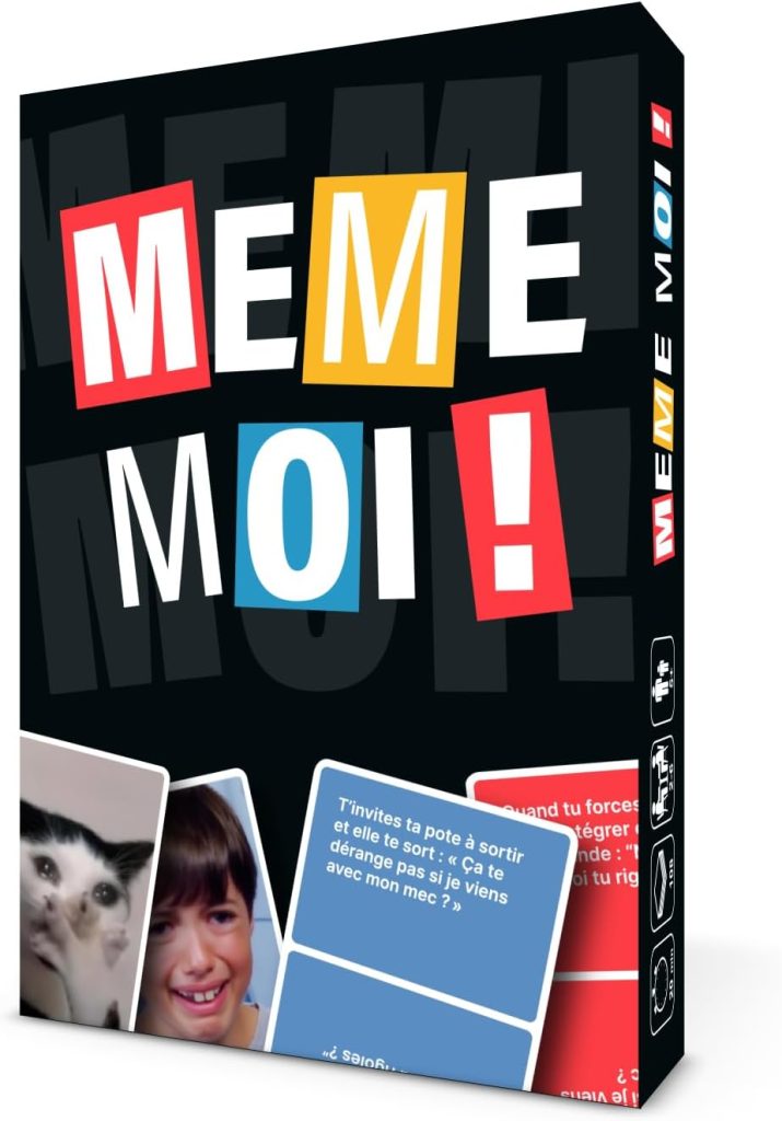 kardéo Meme-Moi ! – Jeu de Cartes pour Apéro, Soirées et Amis – Jeu d'Ambiance Drôle – 2 à 6 Joueurs – Cadeau Homme Femme – Format Voyage