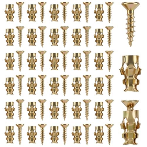 30 Pack 6×14mm Short Expansion Screw Set for Cabinet Hinge Repair | Expansion Anchor, Cabinet Hinge Screws for Stripped Thread Restoration, Door Hinge Thread Repair Screws Fastening