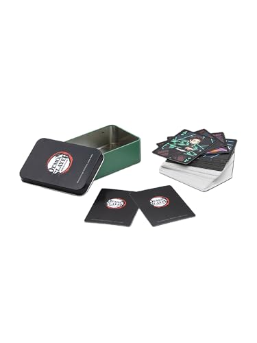 Abystyle Demon Slayer Cards Deck, 54 Card Demon Slayer Manga Playing Set in Collector Metal Tin for Anime Fans and Gift Giving