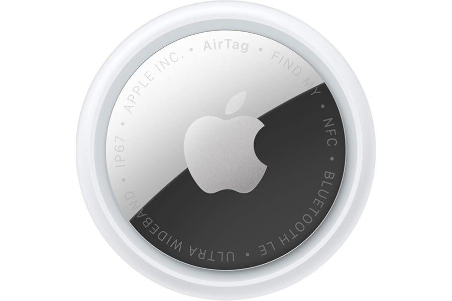 Apple AirTag (2nd Generation): Tracker for Keychain, Wallet, and More; Locator with Sound; Simple One-Tap Setup with iPhone or iPad; Key Finder with up to 1.5X Precision Finding Range
