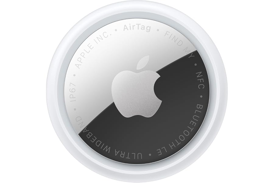 Apple AirTag (2nd Generation): Tracker for Keychain, Wallet, and More; Locator with Sound; Simple One-Tap Setup with iPhone or iPad; Key Finder with up to 1.5X Precision Finding Range