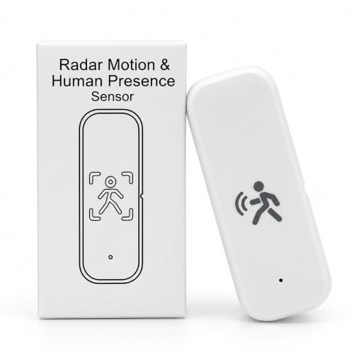 Besisglas Zigbee Human Presence Sensor 4pcs, Millimeter Wave Radar Motion Detector, Can Detect Stationary Person, with Home Assistant, SmartThings, Hubitat or Echo Devices with Built-in Zigbee Hub