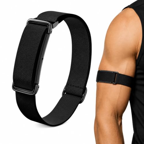 Bicep Bands Compatible with Google Fitbit Air, Arm and Ankle Strap, Black