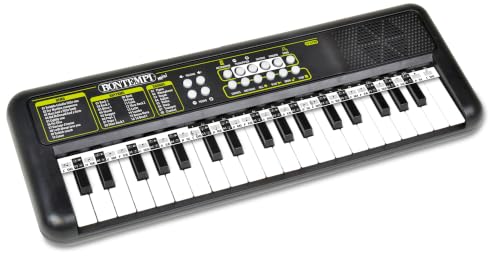 Bontempi Tastiera Digitale 37 Tasti 3700 15 41x15,5x4 cm | con Tastiera 37 Tasti, Passo 1,5 cm, Jack per Cuffie, Strisce Pentagramma, Metronomo e Traspositore