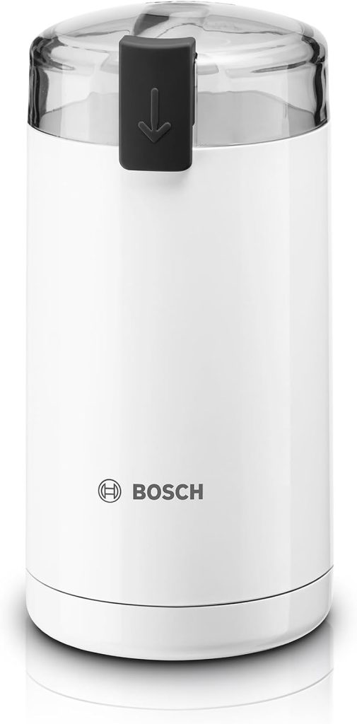 Bosch - Molinillo de Café Eléctrico, 180 W, Blanco, TSM6A011W | Depósito de agua extraíble para un llenado fácil y sistema antigoteo.