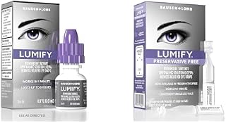 Bundle of Lumify Redness Relief Eye Drops 0.17 oz 9 (5ml) + Lumify Preservative Free Eye Drops 20 Single-Use Vials