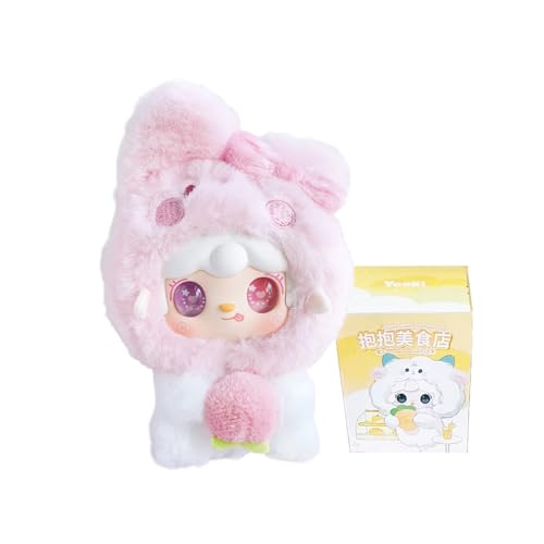 CALEMBOU Plush Blind Box Figures, Kawaii Yooki Hug Food Shop Series Stuffed Animals Mystery Box Toys, Cute Anime Vinyl Plushies Collectible Birthday Gifts for Girls (Yooki Hug Food Shop 1pc)