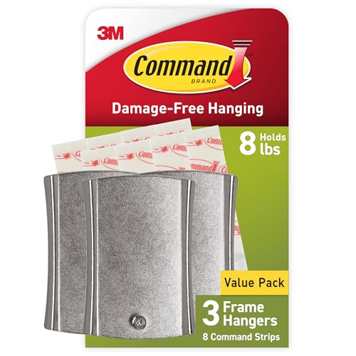 Command 8 lb Universal Hangers, 3 Hangers, 8 Strips