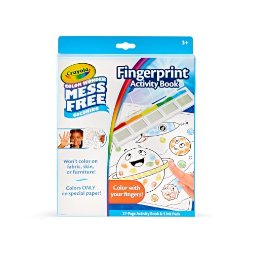 Crayola Color Wonder Mess Free Fingerprint Book, Toddler Finger Painting