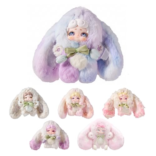 Cute Bunny Plush Blind Box Cosy Stuffed Figure with Movable Eyes (Random 1)