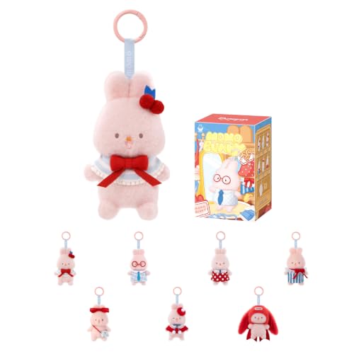 Funism MOMO Bunny Cute Blind Box, Bag Charm Mini Plush Keychain