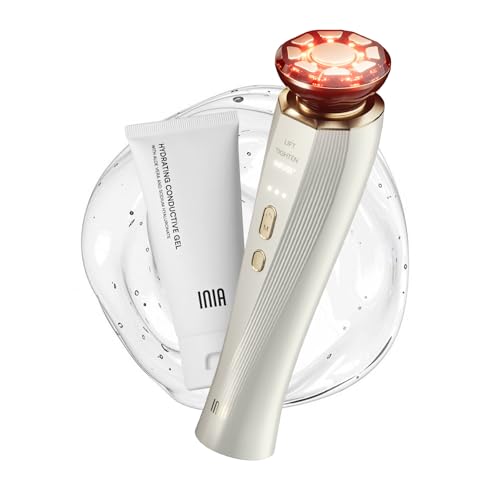 INIA FLARE 3-in-1 Red Light Therapy Beauty Device for Face & Neck White