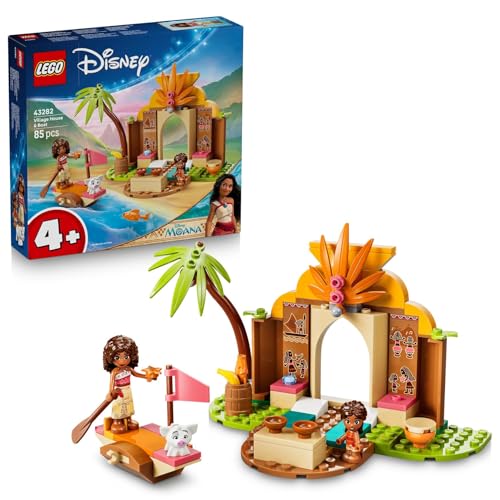 LEGO Disney Princess Dorpshuis en boot 43282 | Bouwbaar speelgoed voor jongens en meisjes vanaf 4 jaar met 2 poppetjes, Pua dieren figuur, cadeau, 85 onderdelen