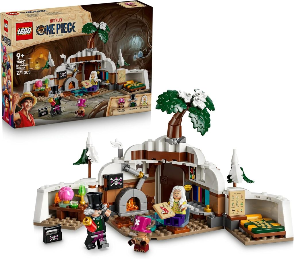 LEGO One Piece Guarida del Doctor Hiriluk 75641 | Juguetes para niños de 9+ años, guarida con 3 minifiguras incl. Tony Tony Chopper, regalo de cumpleaños, 271 piezas
