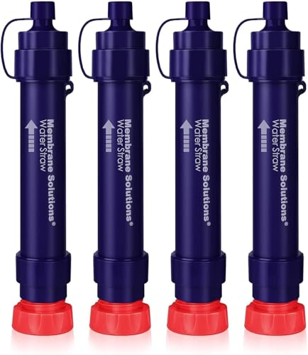 Membrane Solutions S2 Detachable Water Filter Straw, 4-Pack