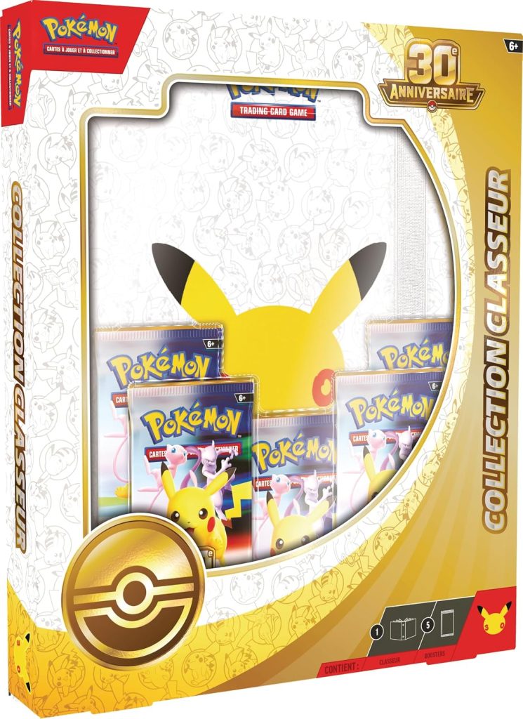 Pokémon : Collection classeur 30ᵉ Anniversaire du JCC Pokémon (1 classeur et 5 boosters)