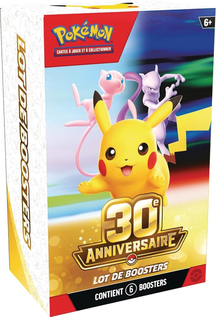 Pokémon : Lot de boosters 30ᵉ Anniversaire du JCC Pokémon (6 boosters)