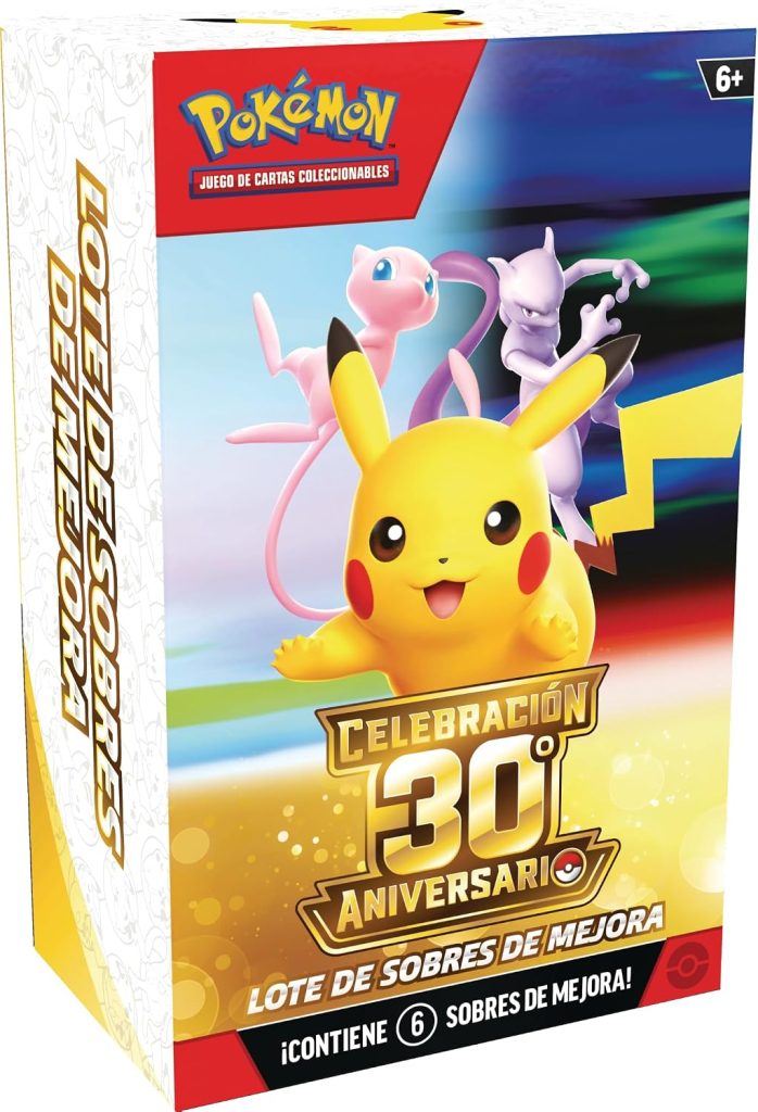 Pokémon: Lote de Sobres de Mejora de Celebración 30.º Aniversario de JCC Pokémon (6 Sobres de Mejora)