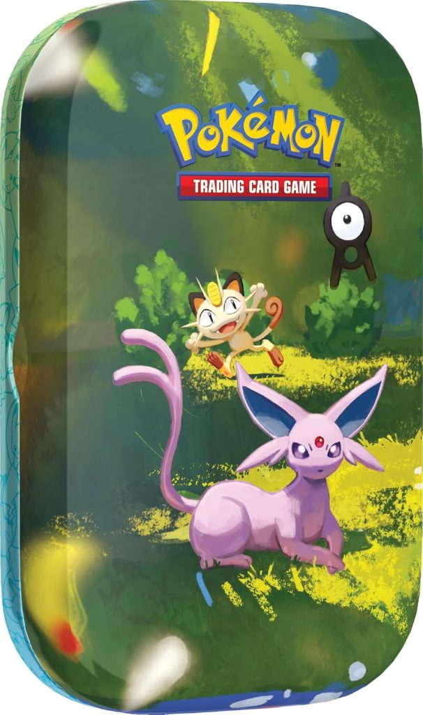 Pokémon: miniscatola da collezione Espeon dell’espansione 30° Anniversario del GCC Pokémon (1 foglio di adesivi, 1 carta con l’illustrazione della miniscatola e 2 buste di espansione), Ed. Italiano