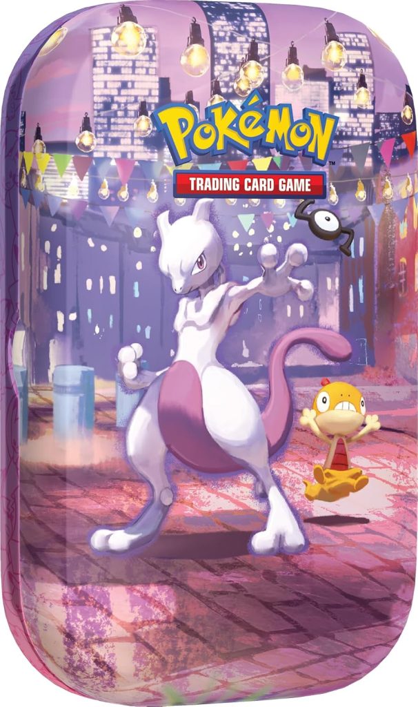 Pokémon: miniscatola da collezione Mewtwo dell’espansione 30° Anniversario del GCC Pokémon (1 foglio di adesivi, 1 carta con l’illustrazione della miniscatola e 2 buste di espansione), Ed. Italiano