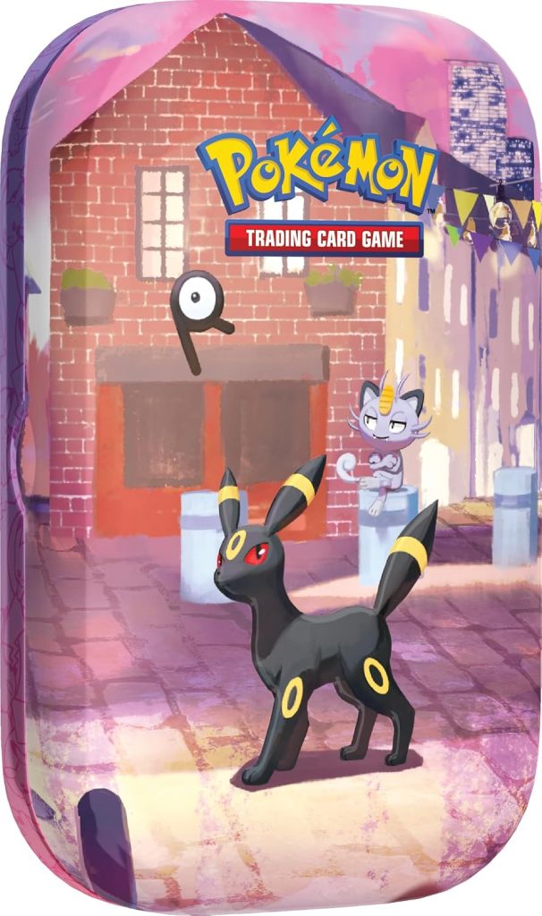 Pokémon: miniscatola da collezione Umbreon dell’espansione 30° Anniversario del GCC Pokémon (1 foglio di adesivi, 1 carta con l’illustrazione della miniscatola e 2 buste di espansione), Ed. Italiano