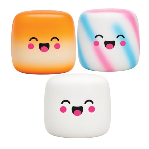Squeeze Please 3 Pack Marshmallow Stress Relief Sensory Fidget Squishy Toy