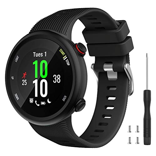 Watbro Compatible with Garmin Forerunner 45 band, Soft Silicone Sport Replacement Watch Band, Fitness Strap Bracelet Wristband for Garmin Forerunner 45 Smartwatch