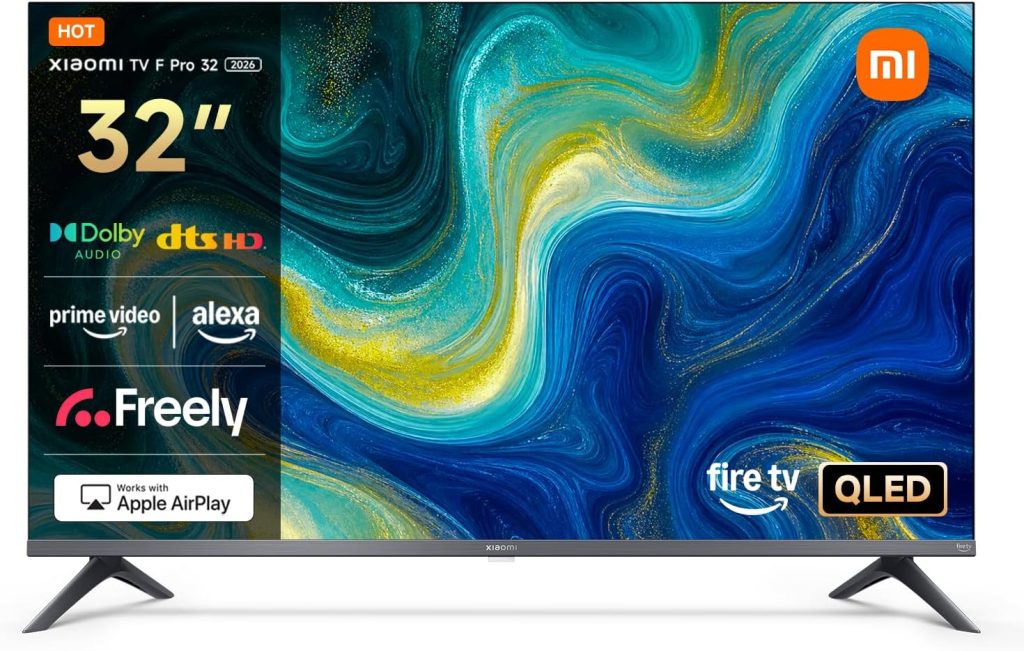 XIAOMI TV Pro 32 Pulgadas 2026, QLED Smart TV, Fire OS14, L32MB-FPVEU | Alexa Voice Control, Dolby Audio™, DTS Virtual:X, DTS-HD, Compatible with Apple AirPlay