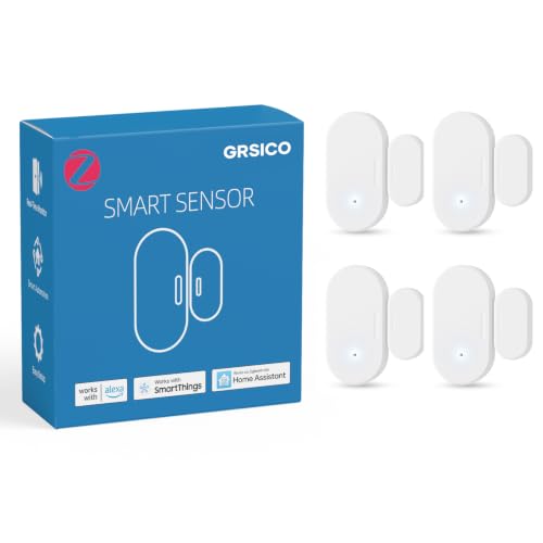 Zigbee Door Sensor 4 Pack, Smart Contact Sensor for Door Window Security