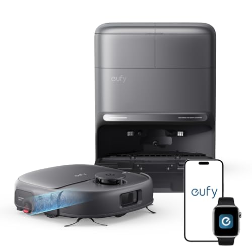 eufy C28 Robot Vacuum Cleaner and Mop Combo, 15,000 Pa, HydroJet Roller Mop | Zero-Tangle for Pet Hair, Auto Mop Washing&Drying, Self-Emptying&Refilling, Upgraded from X10 Pro, for carpet, 2026 New
