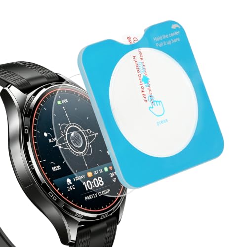 kwmobile Screen Protectors Compatible with Huawei Watch GT7 46mm Screen Protector (Set of 2) - Glass - Transparent